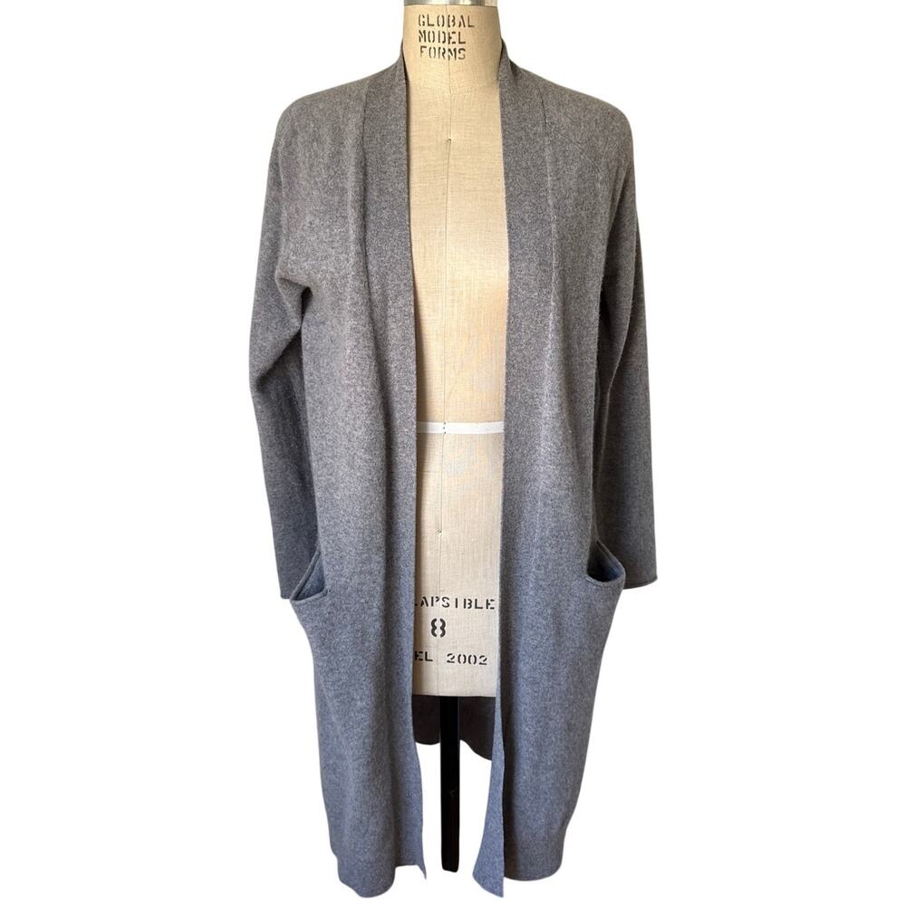 C by Bloomingdales Cashmere Long Cardigan in Gray Size Small